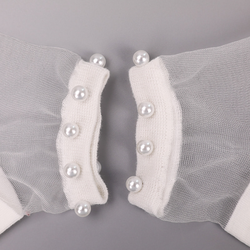 Moda nailon, mătase transparentă, bumbac, jos, șosete de barcă pentru femei, sus, perle, sticlă, cristal, mătase, șosete pentru bărci WSD1288