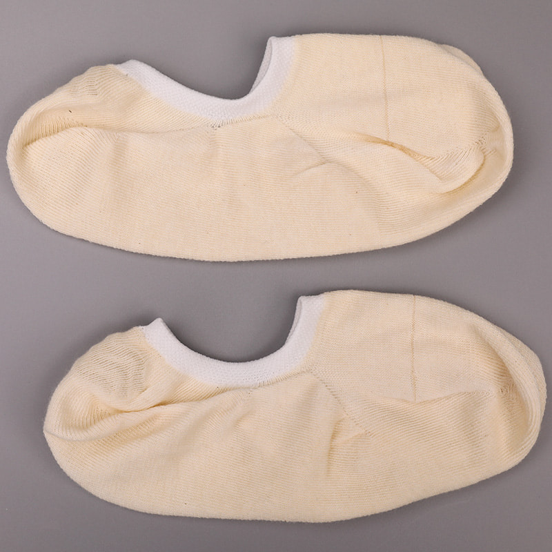 Șosete de damă din bumbac colorat natural, plasă, invizibili, cusuți manual WSD1401