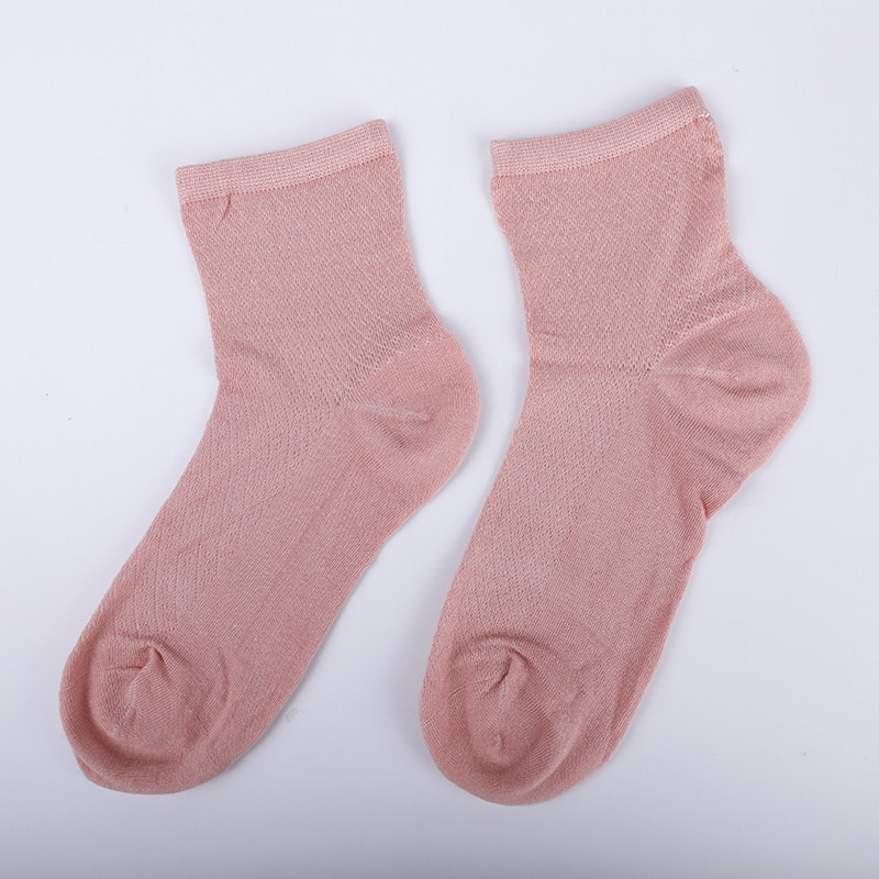 Geantă moale din nailon din fibră de bambus, șosete casual de damă subțiri cu diamante mici, șosete de damă cusute manual WSD1689