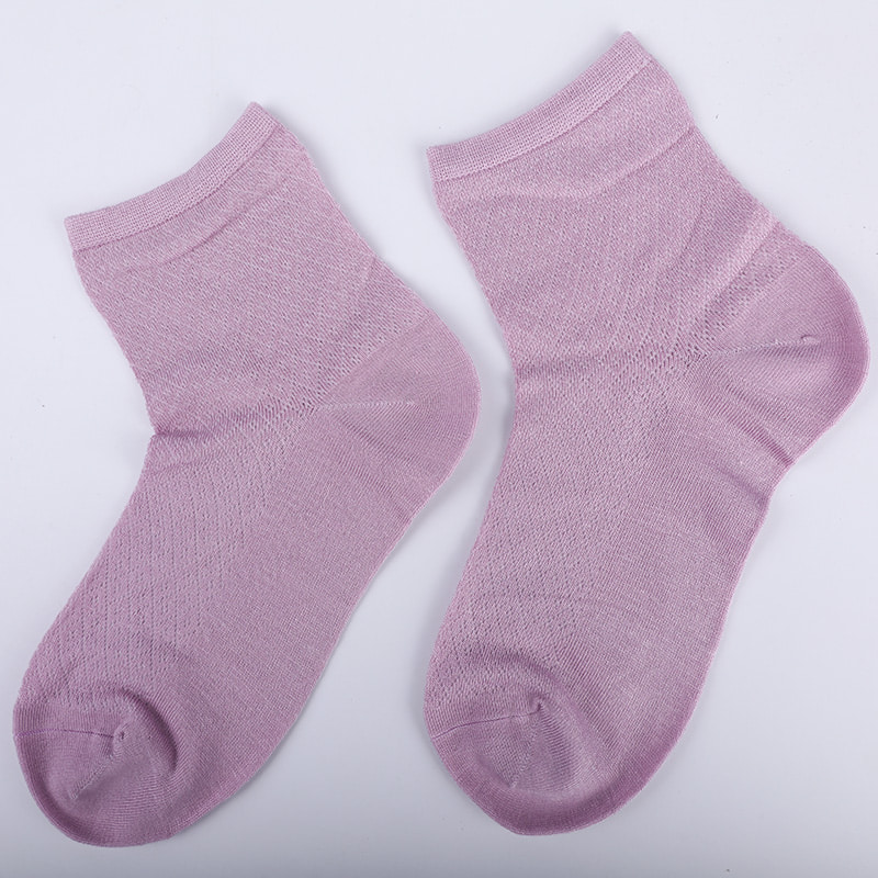 Geantă moale din nailon din fibră de bambus, șosete casual de damă subțiri cu diamante mici, șosete de damă cusute manual WSD1689