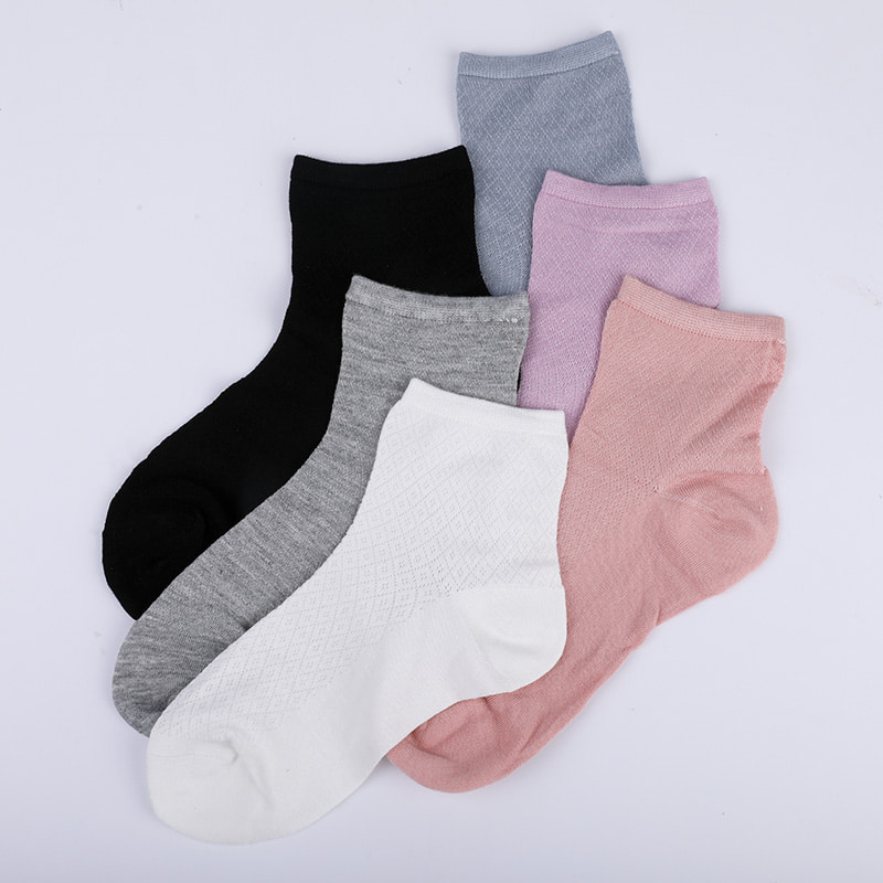 Geantă moale din nailon din fibră de bambus, șosete casual de damă subțiri cu diamante mici, șosete de damă cusute manual WSD1689