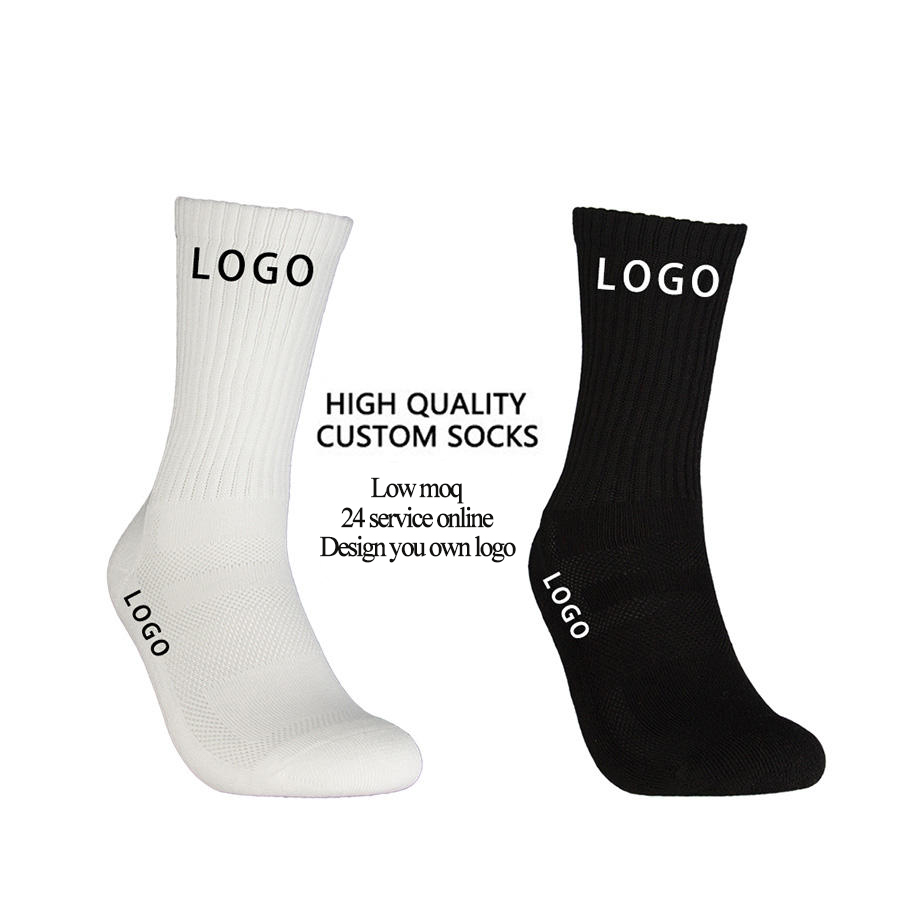 Vânzare cu ridicata Skate Black Letter Running Men Athletic Basketball Crew Men's Custom Logo Sport Casual Socks