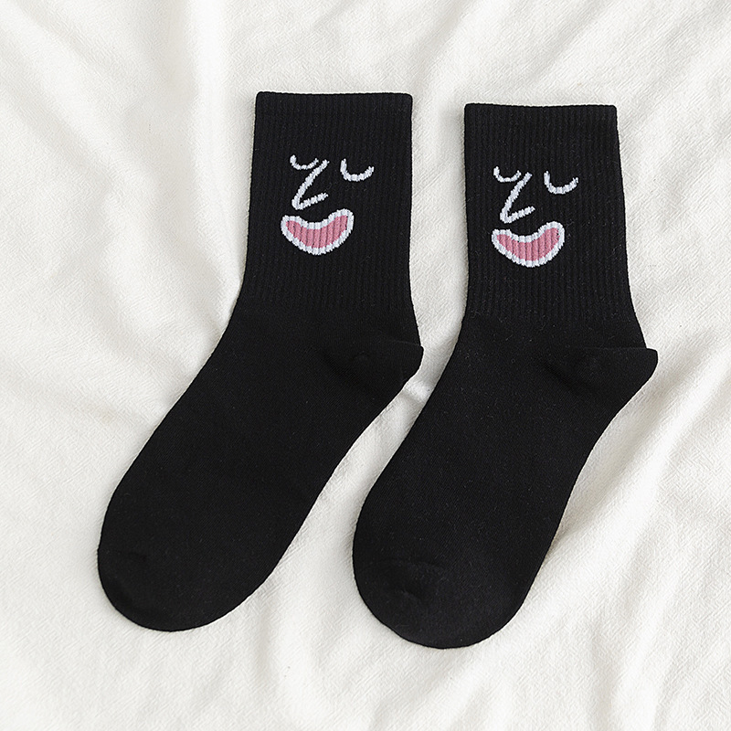 Custom Tube Cute Fall Happy Novelty Funny Bumbac Unique Smile Crew Socks Unisex