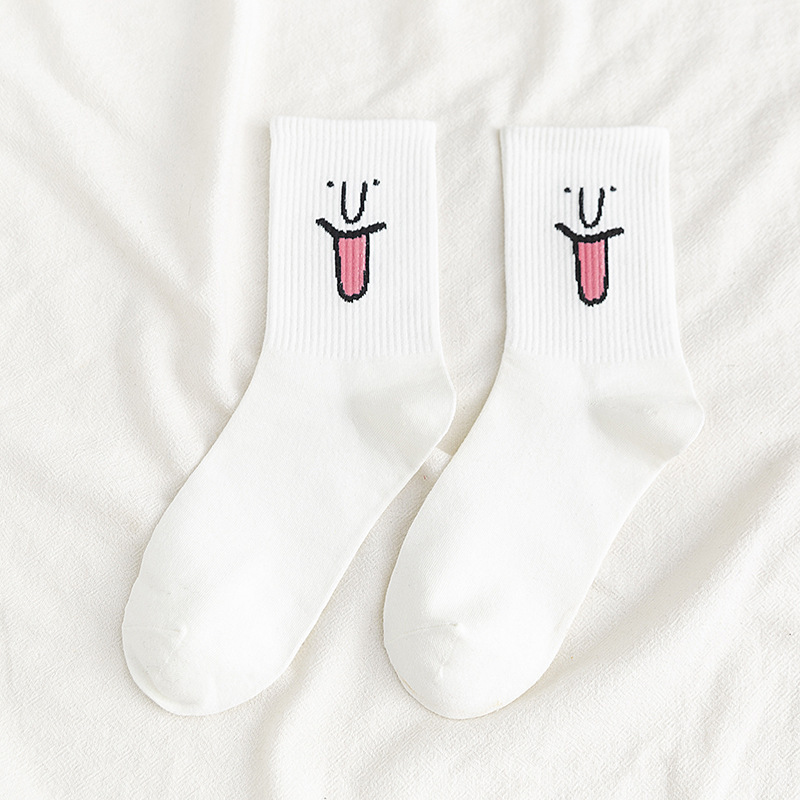 Custom Tube Cute Fall Happy Novelty Funny Bumbac Unique Smile Crew Socks Unisex