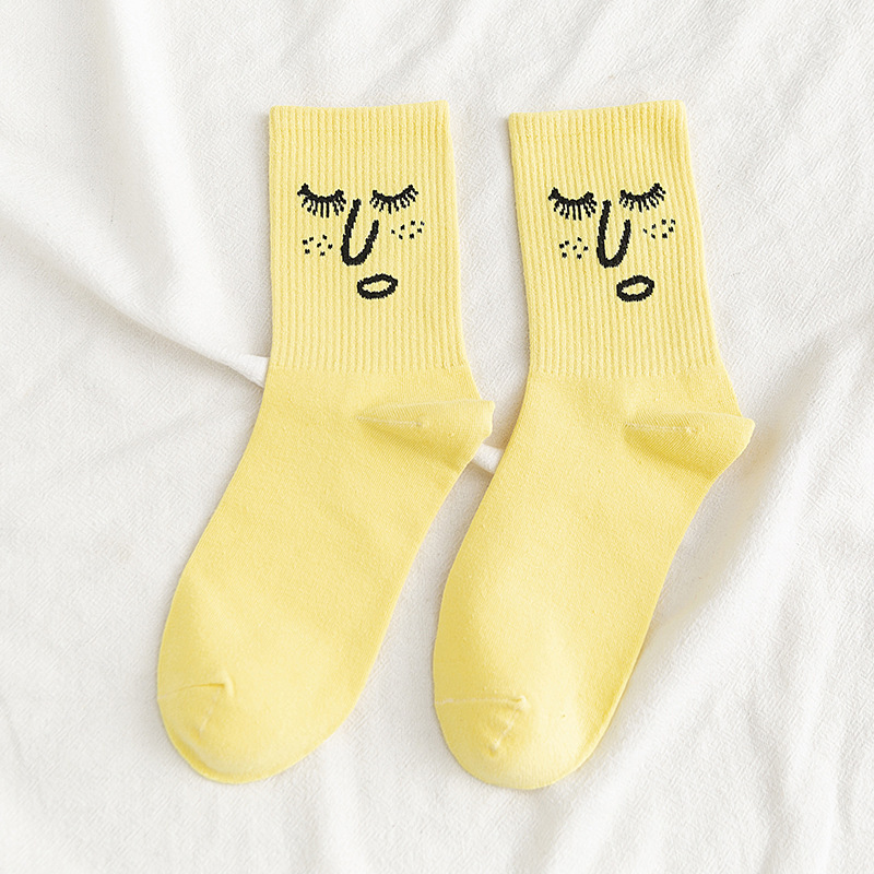 Custom Tube Cute Fall Happy Novelty Funny Bumbac Unique Smile Crew Socks Unisex