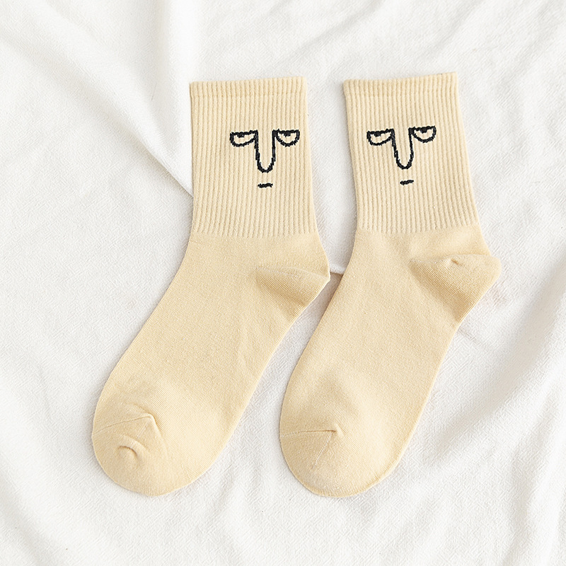 Custom Tube Cute Fall Happy Novelty Funny Bumbac Unique Smile Crew Socks Unisex