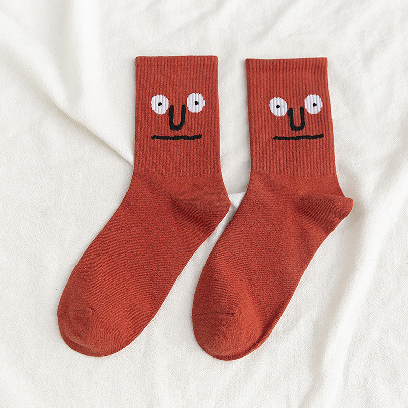 Custom Tube Cute Fall Happy Novelty Funny Bumbac Unique Smile Crew Socks Unisex