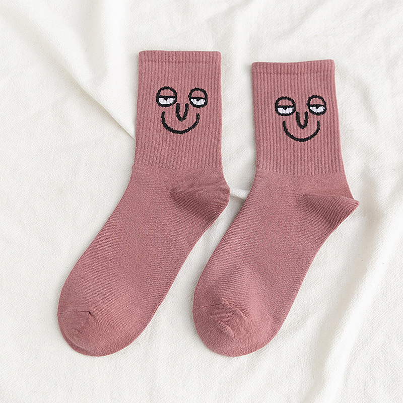 Custom Tube Cute Fall Happy Novelty Funny Bumbac Unique Smile Crew Socks Unisex